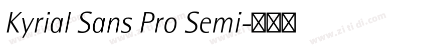 Kyrial Sans Pro Semi字体转换